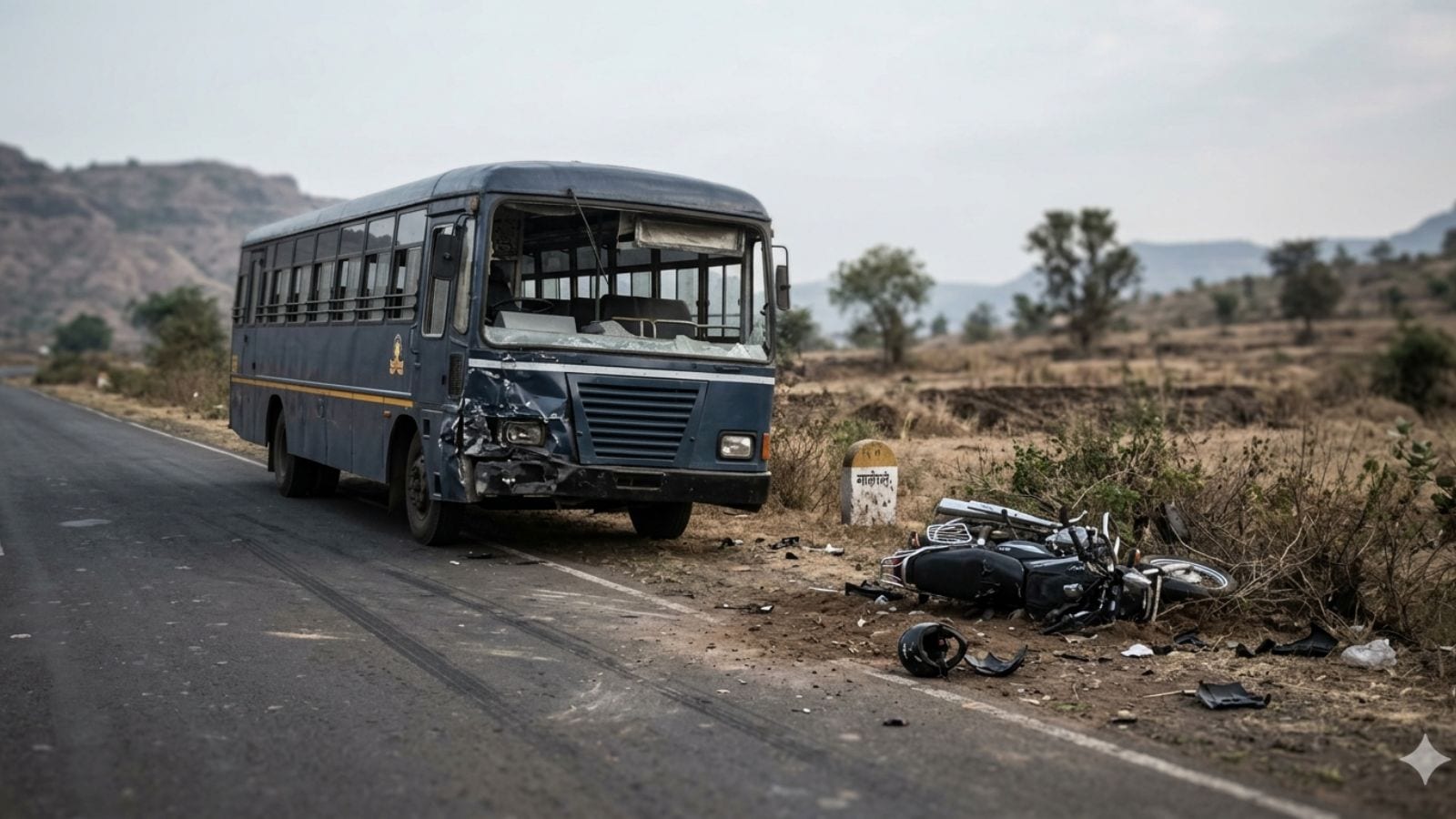 4 killed as MSRTC bus rams into motorcycle in Junnar, driver booked | Pune News