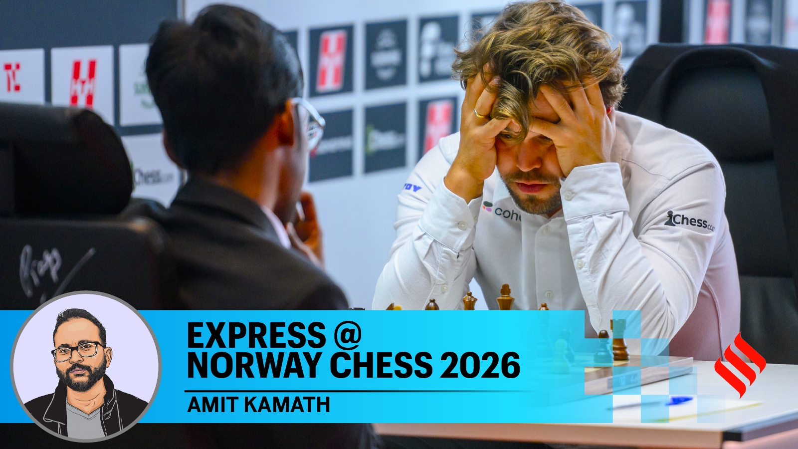 Praggnanandhaa after defeating Magnus Carlsen (again!) at Norway Chess