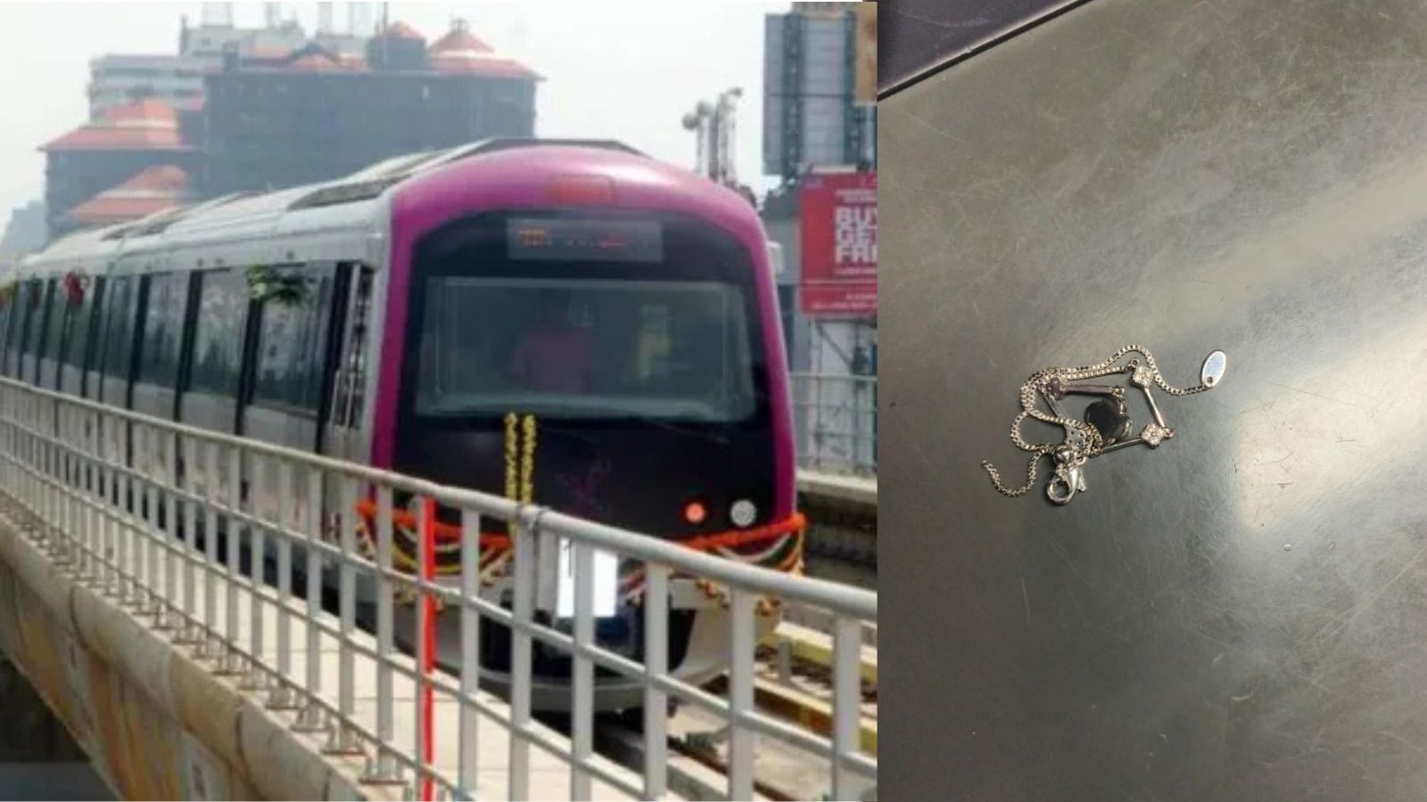 Commuter’s chain jammed train doors