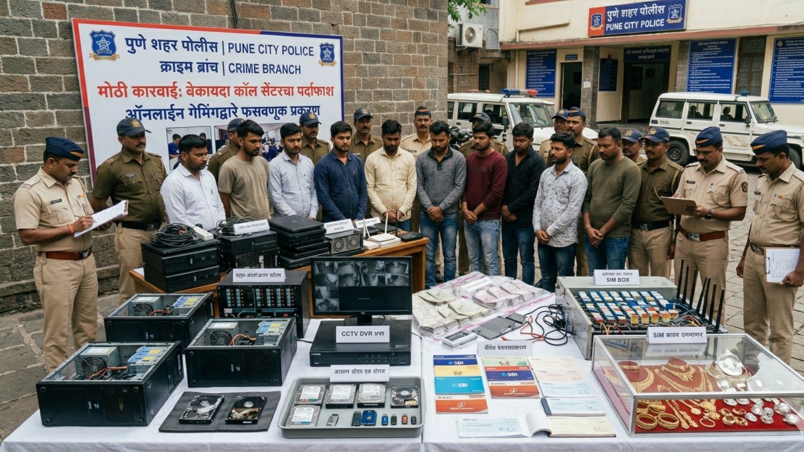 Gaming scam, forged IDs, minors employed: Pune police raid 2 call centres | Pune News