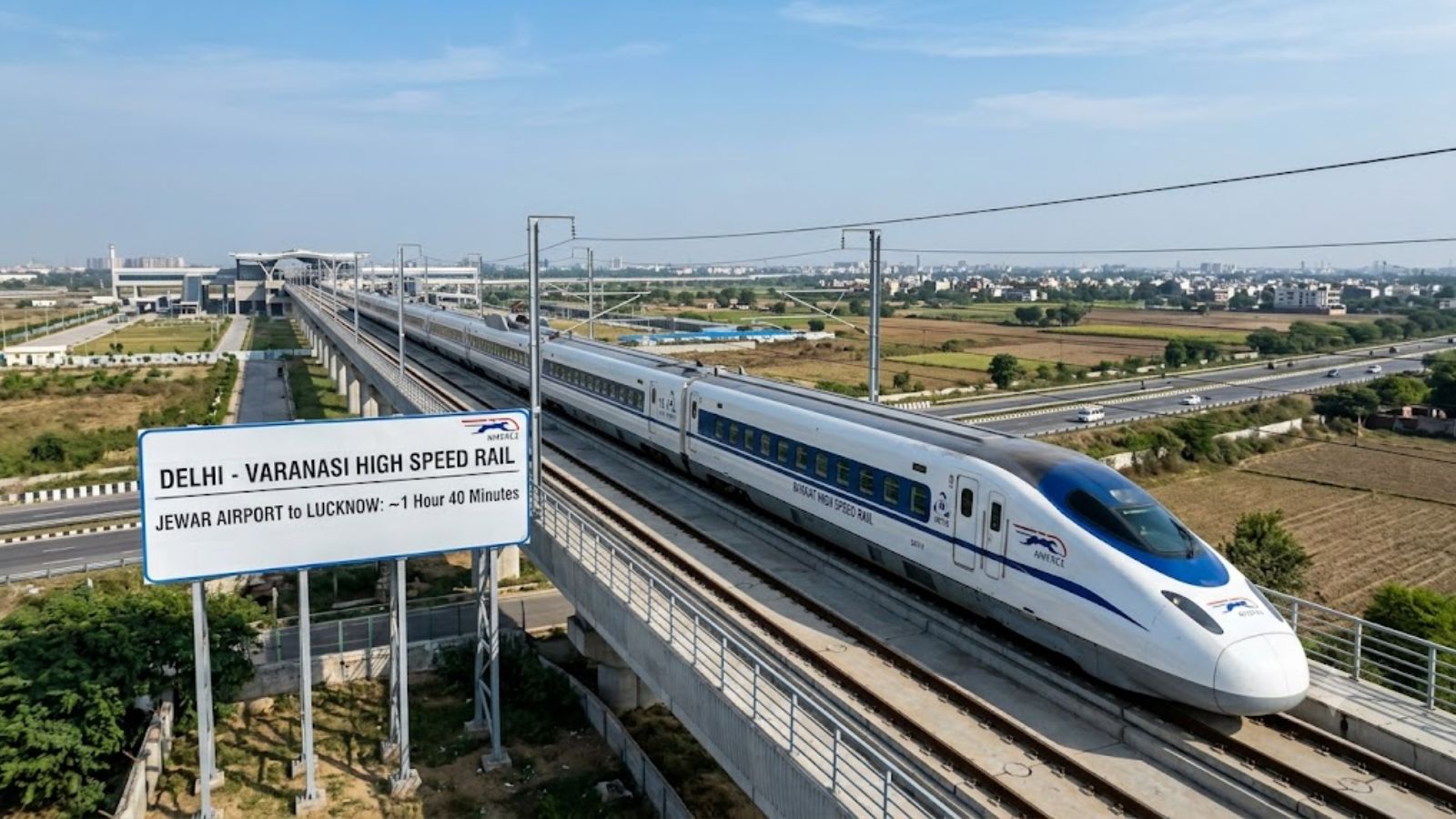 Delhi-Varanasi bullet train to cut Jewar-Lucknow travel time to just 1 hour 40 minutes