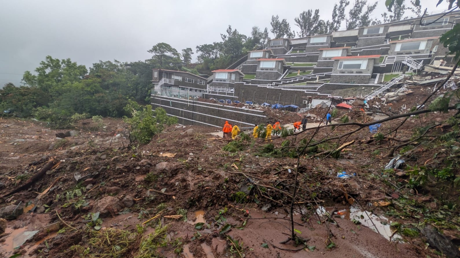 Security guard killed, another feared trapped in landslide at Khandala | Pune News