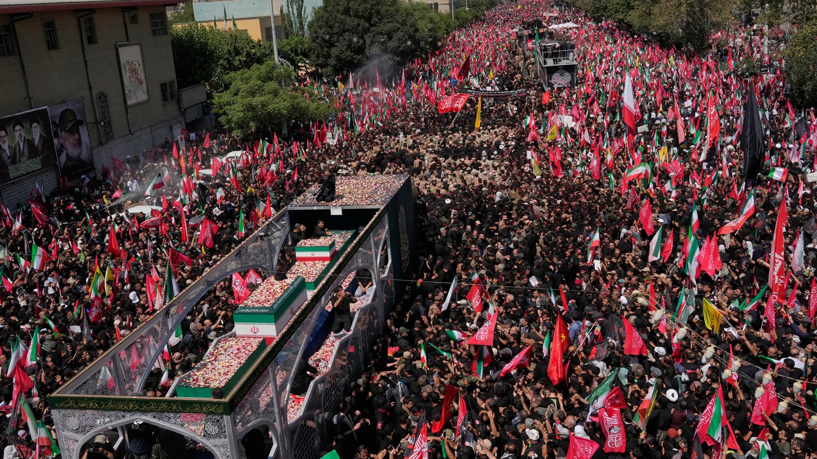 Why are red flags flying at Ayatollah Khamenei’s funeral in Iran? | World News