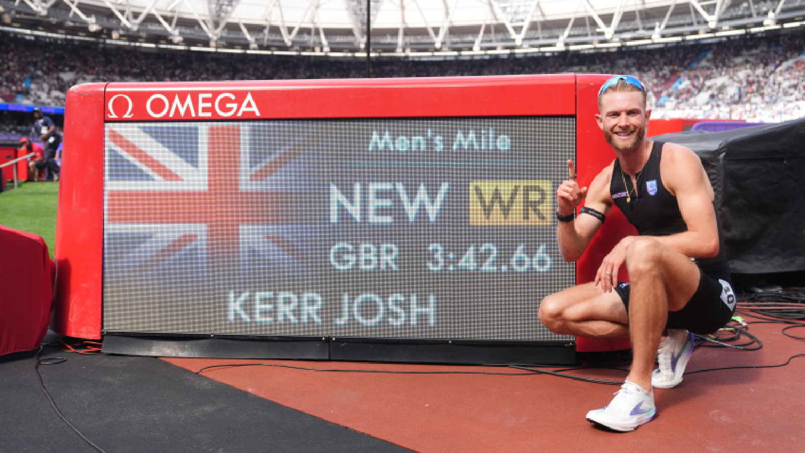 What longstanding men’s mile record did Josh Kerr break at Diamond league