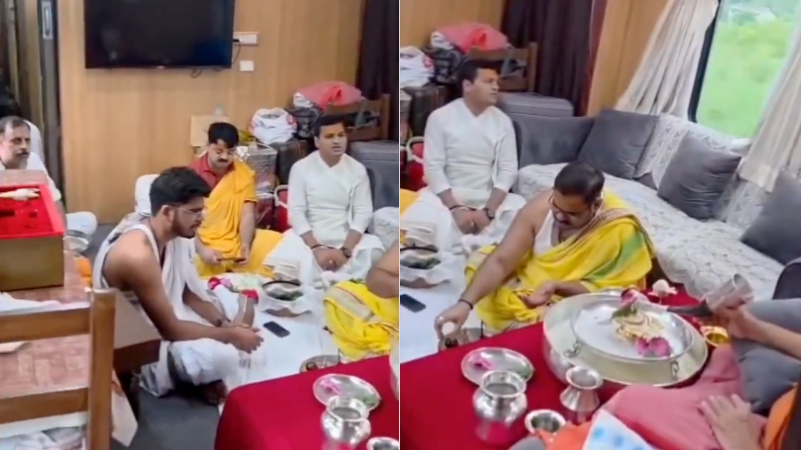 The reality behind viral video of priest performing puja inside train
