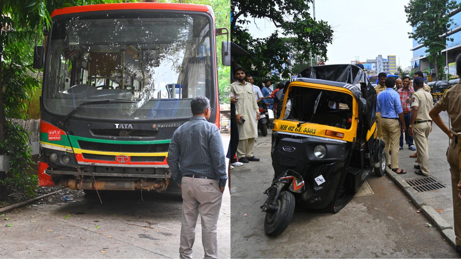 BEST bus suffers brake failure, rams four cars and autorickshaw in Andheri | Mumbai News